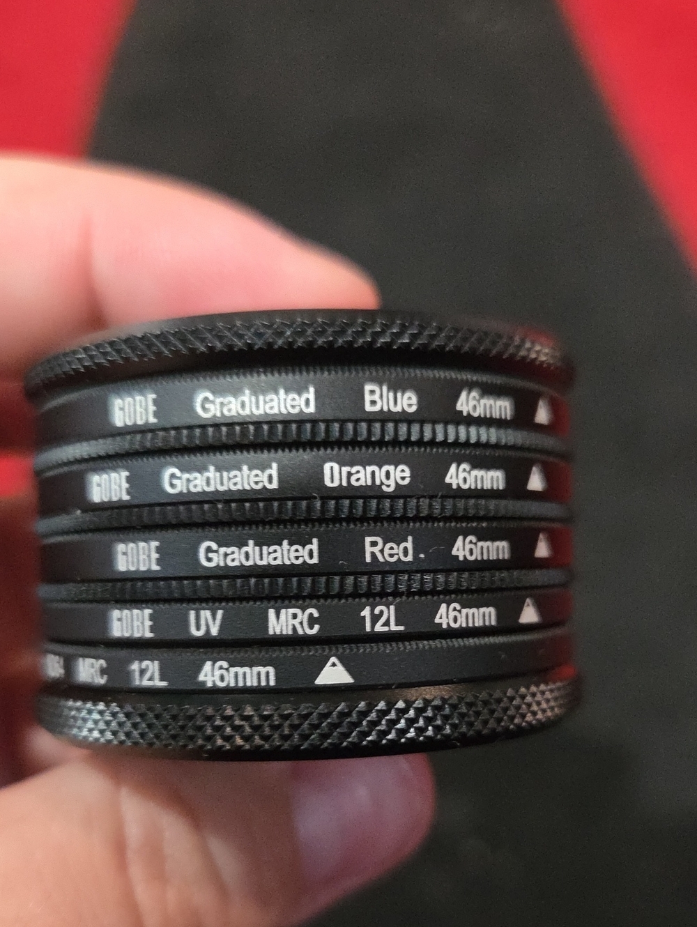 5x 46mm Graduated Color Filter Set (Blue, Orange, Red)